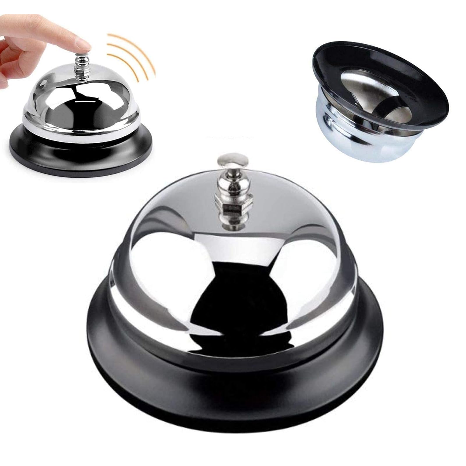 Yeenano Call Bell Stainless Steel Reception Bell,Service Bells,Call Bells For Elderly,Shop Counter,For Hotel Counter,Bar,Restaurant Waiter,Shop,School Classroom,Elderly Assistance&Pet Training.