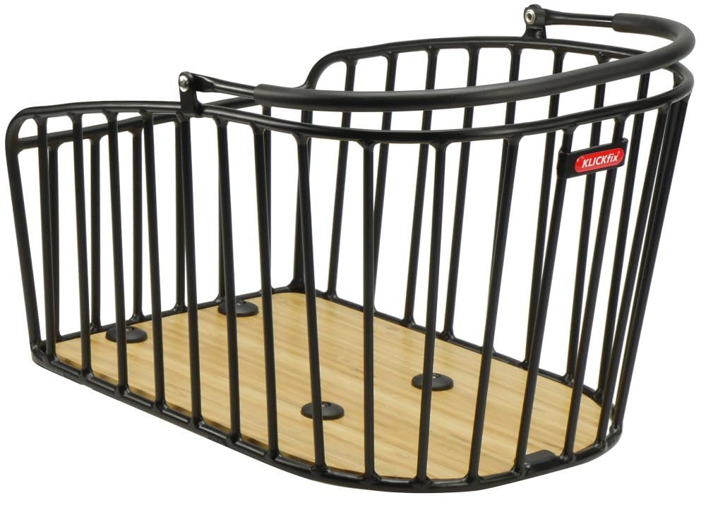 KlickFix Rear Basket, Black, 42 x 28 x 25 cm, 15 kg Load Capacity