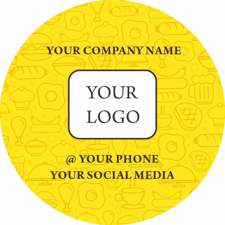 Label Stickers -100 Round Custom Vinyl Waterproof Stickers - Personalized Labels for Home Made Small Business, Brand Stickers - 2 x 2 inches
