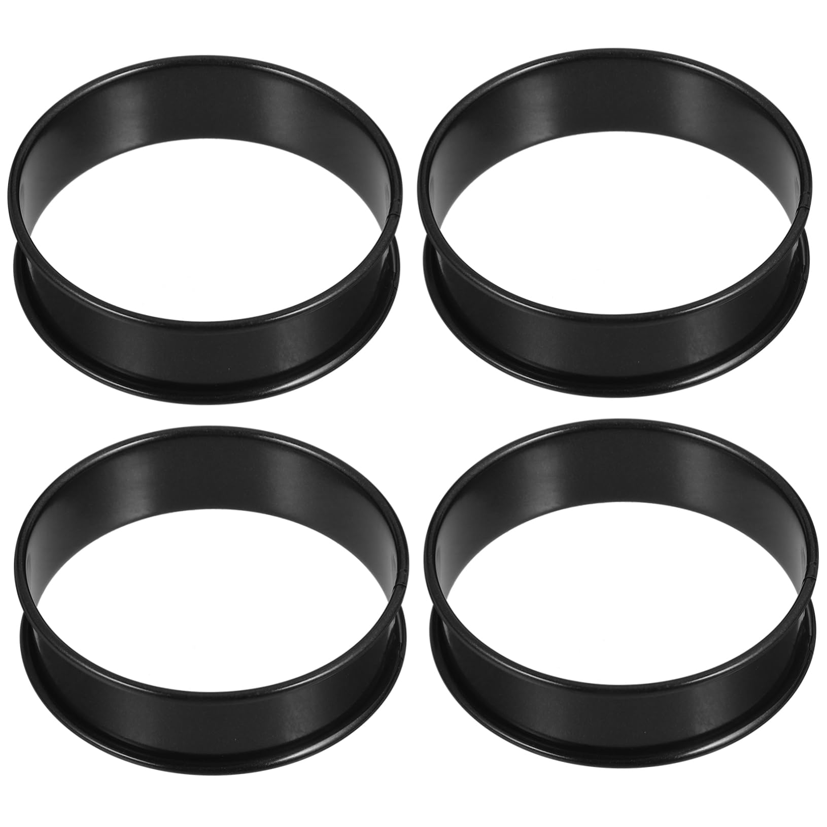 BESTYASH 4Pcs Non Stick English Muffin Rings Stainless Steel Baking Inner Diameter for Muffins Pancakes Crumpets Easy Clean Heat Distribution