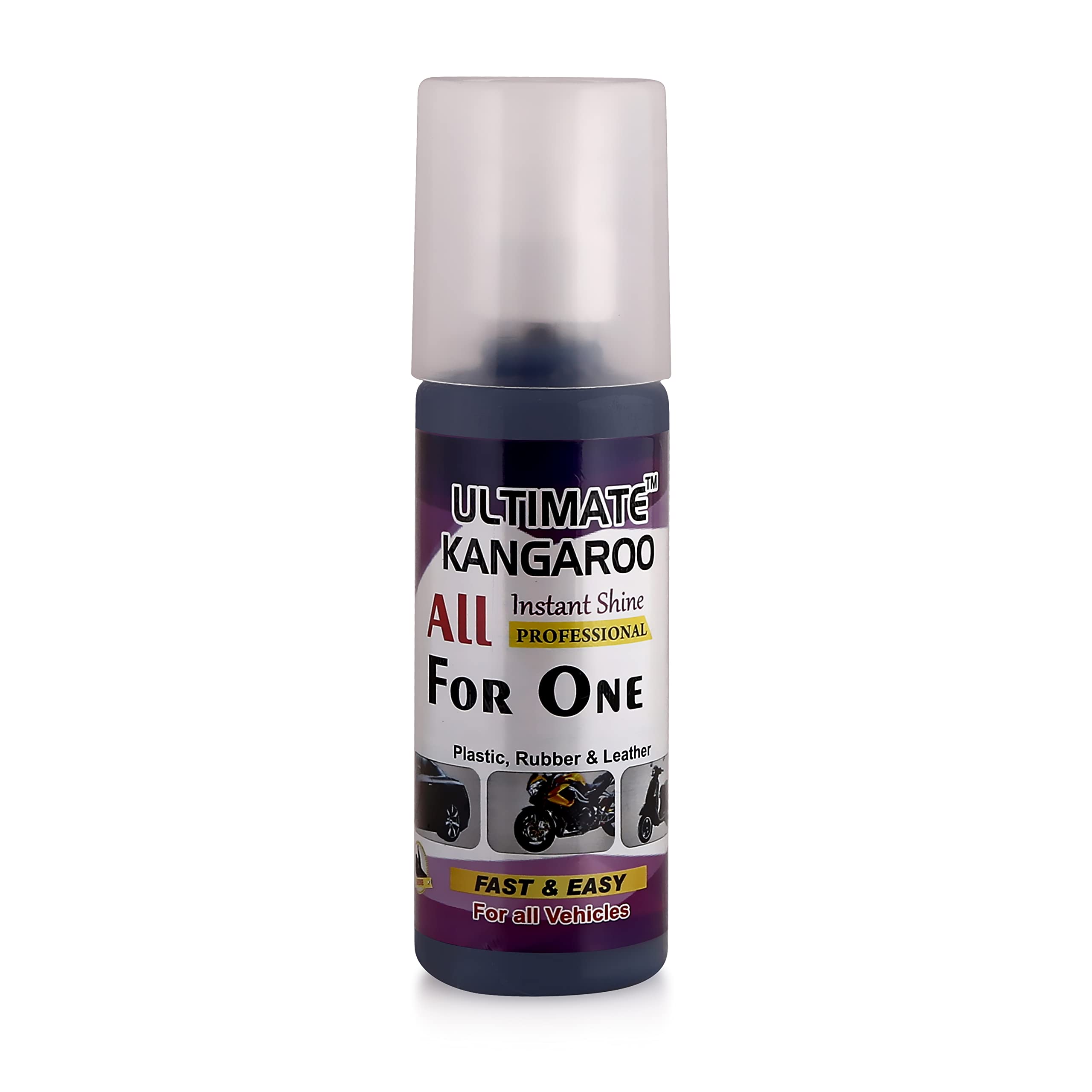 ULTIMATE KANGAROO All For One Polish | All in One Polish for Instant Shine | All in One Polish for Plastic, Rubber & Leather | Pack of 1