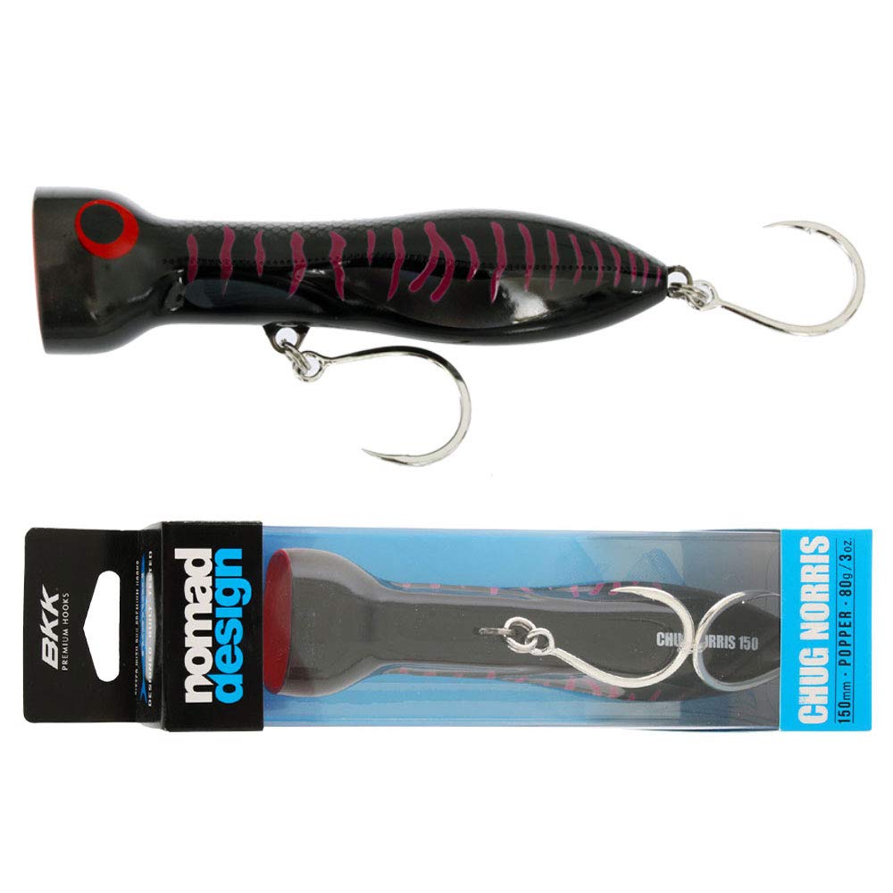 Nomad Chug Norris Popper - 150mm - 85g - Black Pink Mackerel