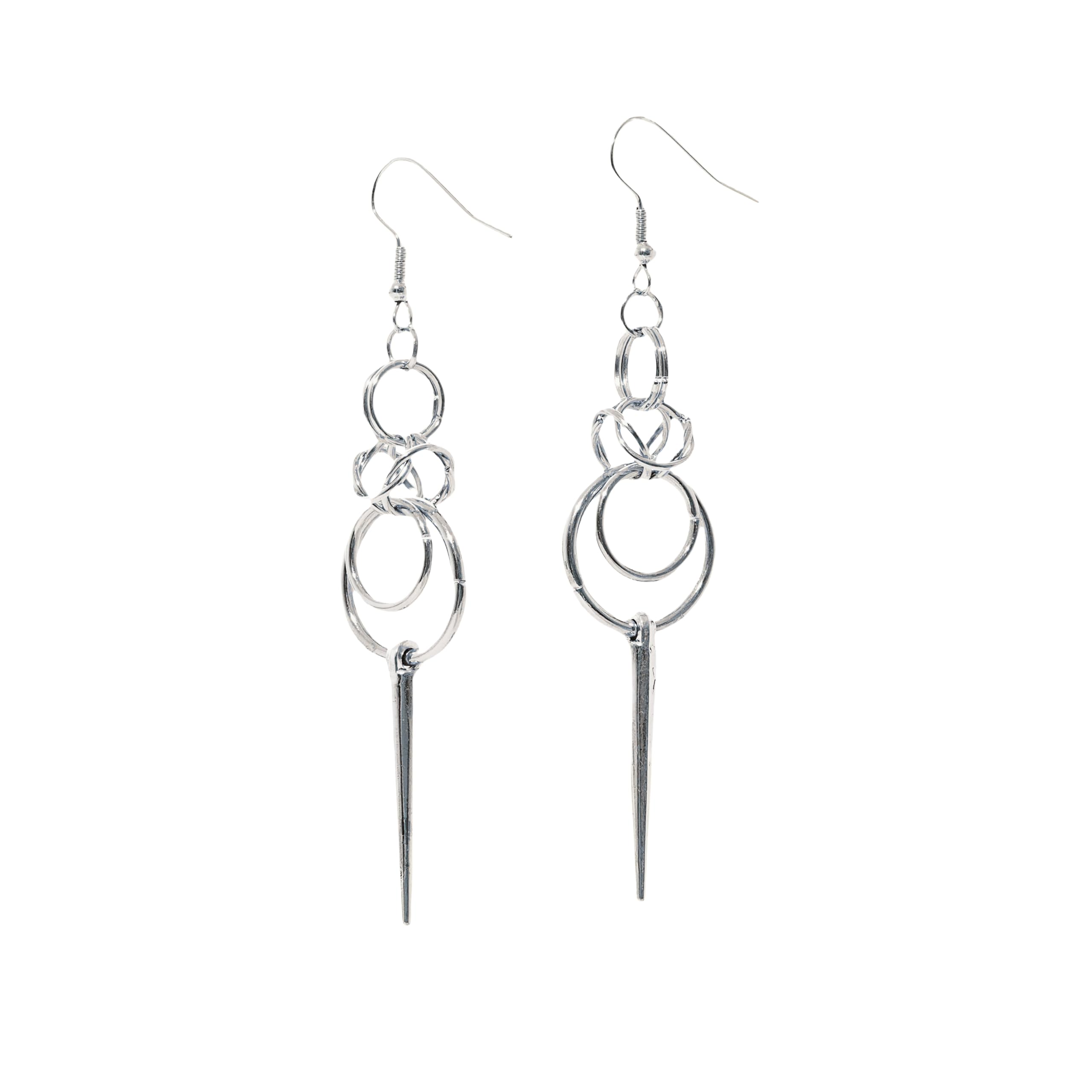 Flgtby Y2K Punk Goth Spike Pointed Earring Geometric Personalized Unique Steel Hoop Earrings Show Your Unique Personality for Women