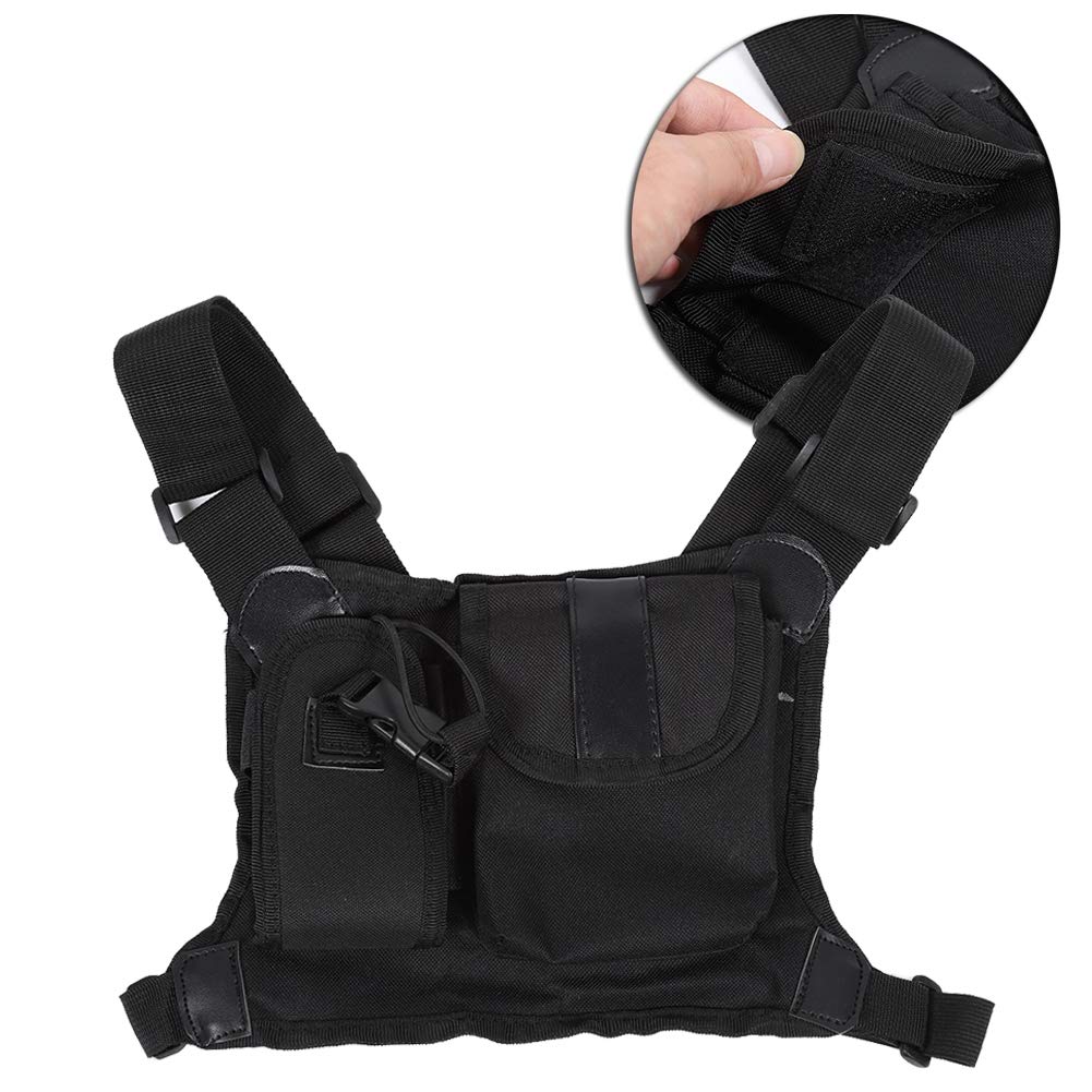 Walkie Talkie Chest Pocket Harness Borse Nylon Regolabile Universale