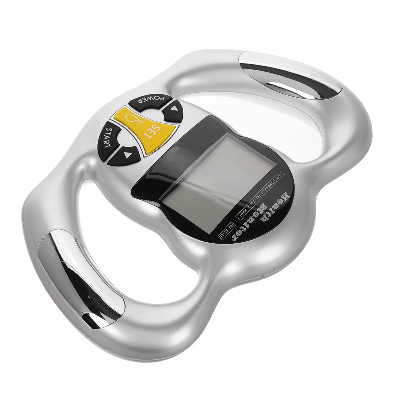 Misuratore Grasso Corporeo Portatile Argento Abs Analisi Bmi | Uso in Movimento, Valutazione Fitness, Tecnologia Avanzata e Design Leggero per Controllo Rapido