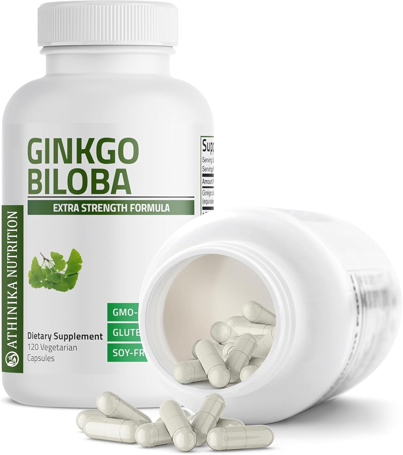 Ginkgo Biloba Extra Supports Brain Function & Memory Support, 120 Vegetarian Capsules-image-27