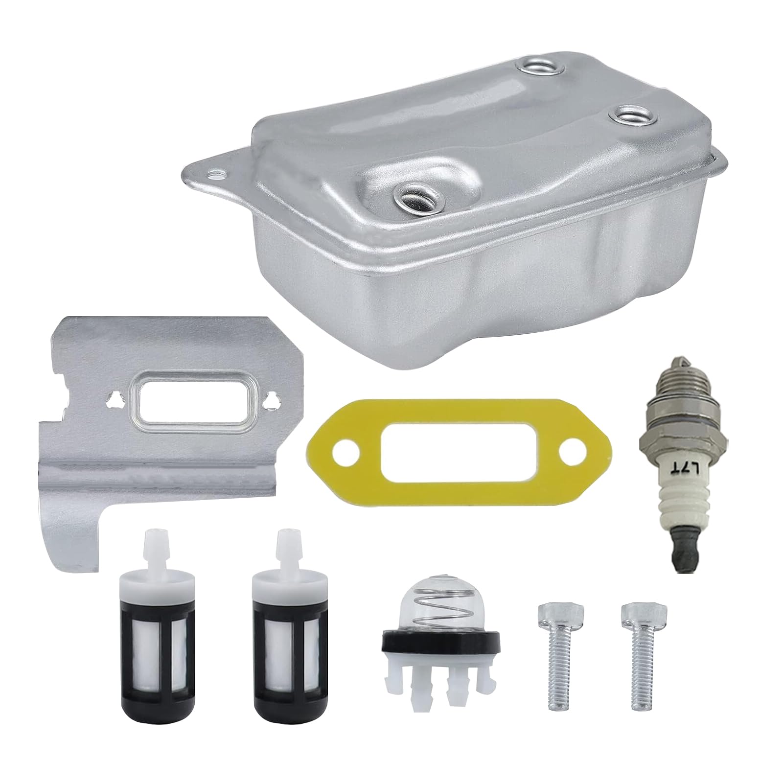 ANTO Silenciador para sierras de corte Stihl TS410 TS420 sustituye a 4238-140-0610 con kit de herrajes de placa de enfriamiento de junta ANTO Silenciador para sierras de corte Stihl TS410 TS420 sustituye a 4238-140-0610 con kit de herrajes de placa de enfriamiento de junta