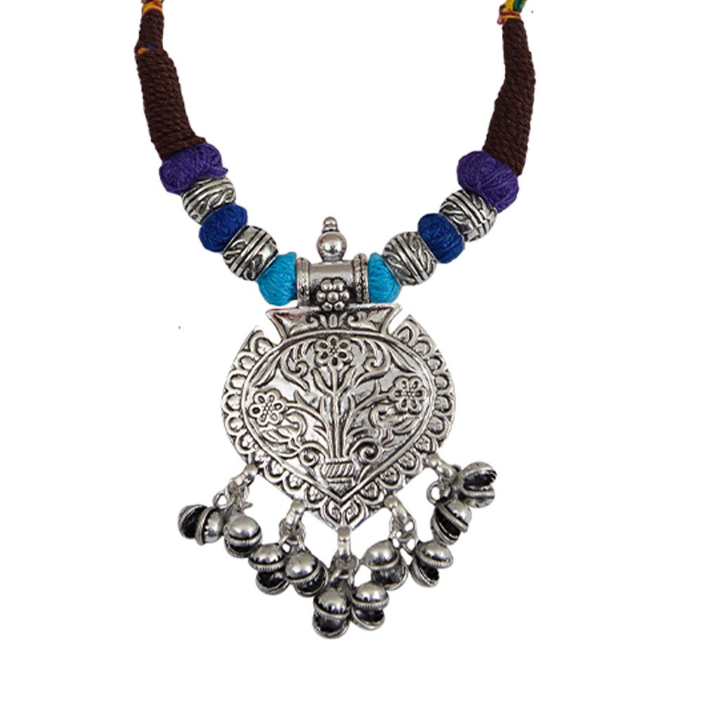 Handmade Tribal Necklace with Bead Accents