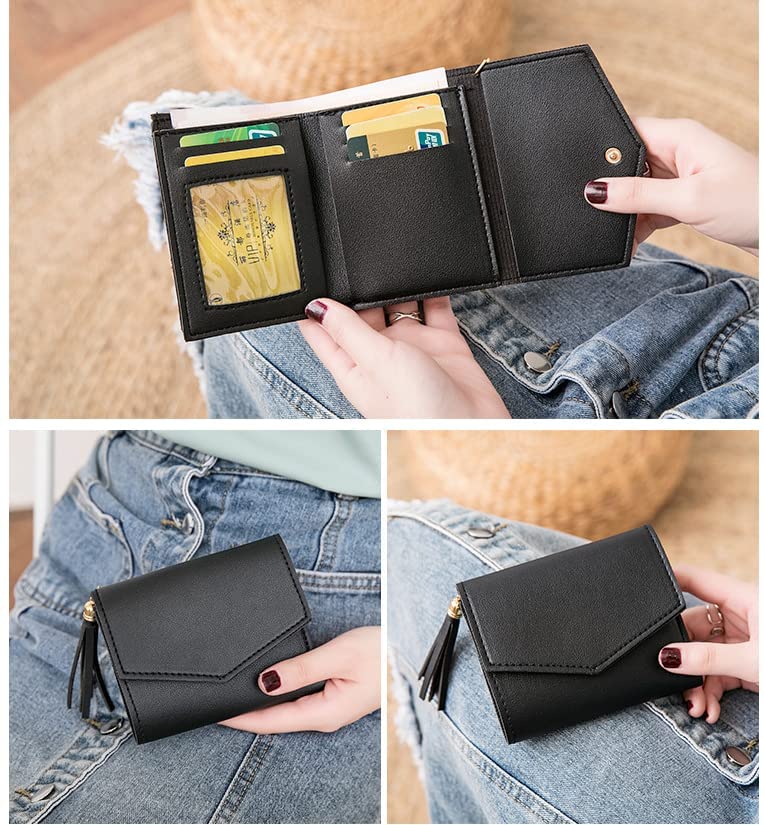 RFID Card Holder Wallet for Women Slim Wallets Bifold Multi Card Case Zipper Coin Purse2
