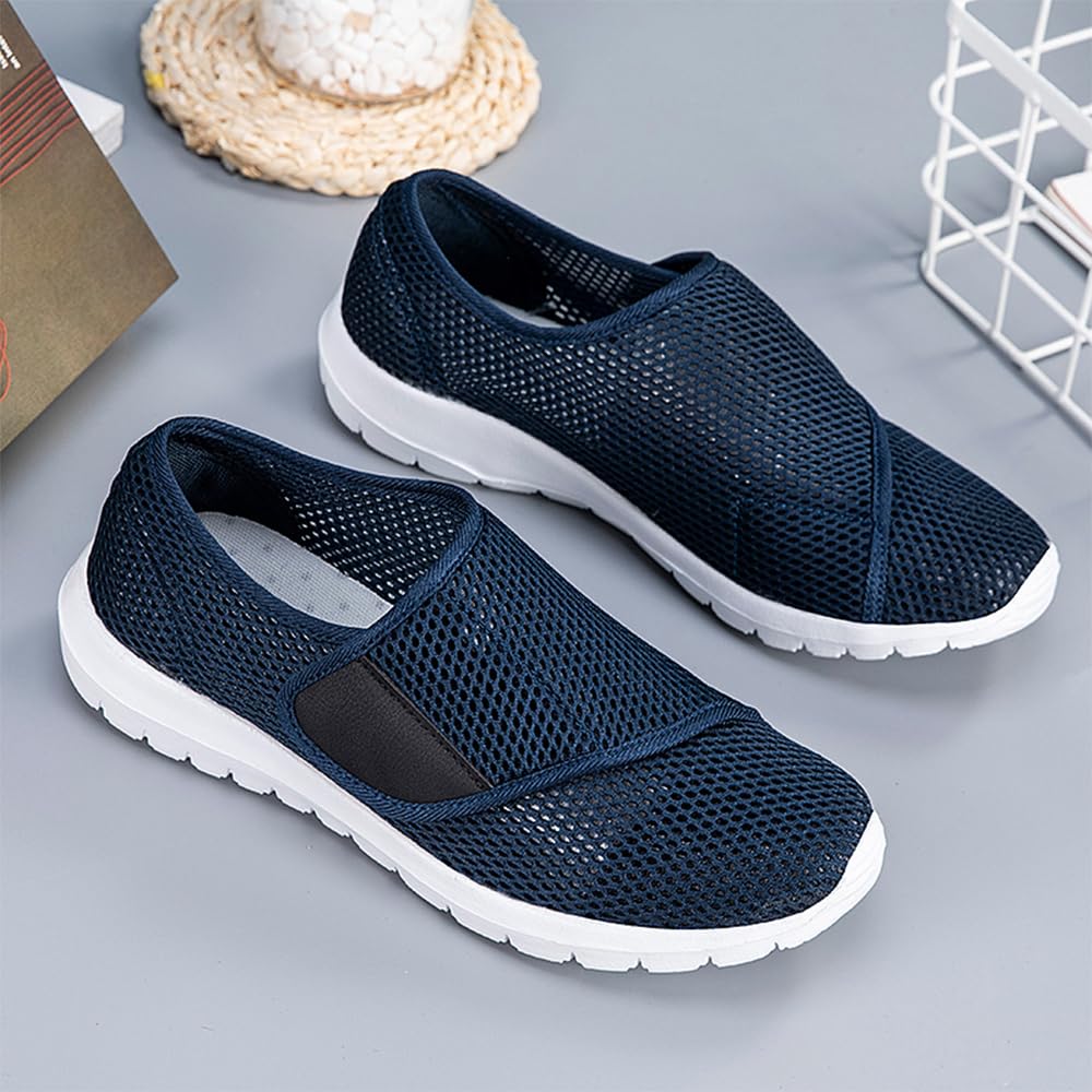 Scarpe Ortopediche Extra Larghe per Diabetici con Chiusura Calzature Sanitarie per Anziani e Persone con Piedi Gonfi
