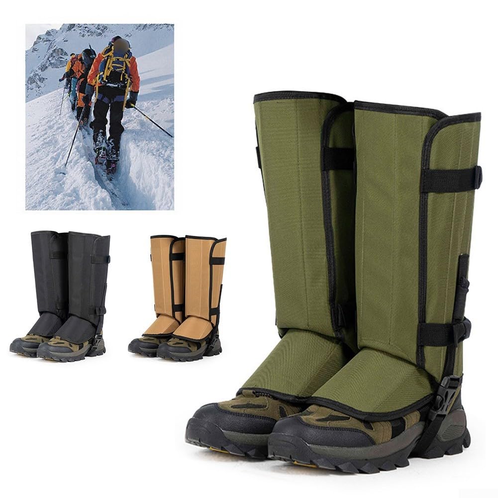 Ghette da caccia impermeabili in nylon per escursionismo, campeggio, spine detriti, cinghie regolabili