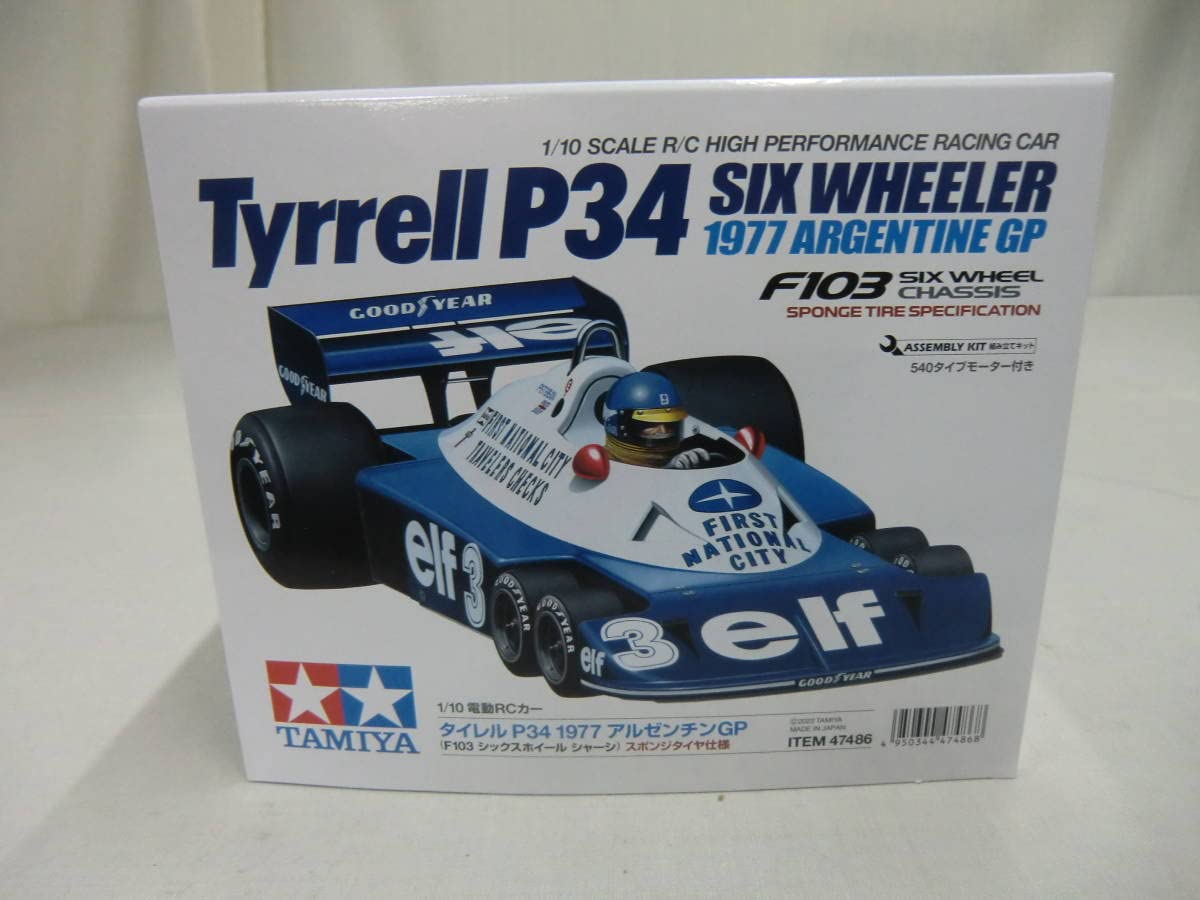 Tyrrell P34 1977 ARGENTINE GP RCカー TAMIYA 1/10 R/C Tyrrell P34 SIX WHEELER 1977 ARGENTINE GP