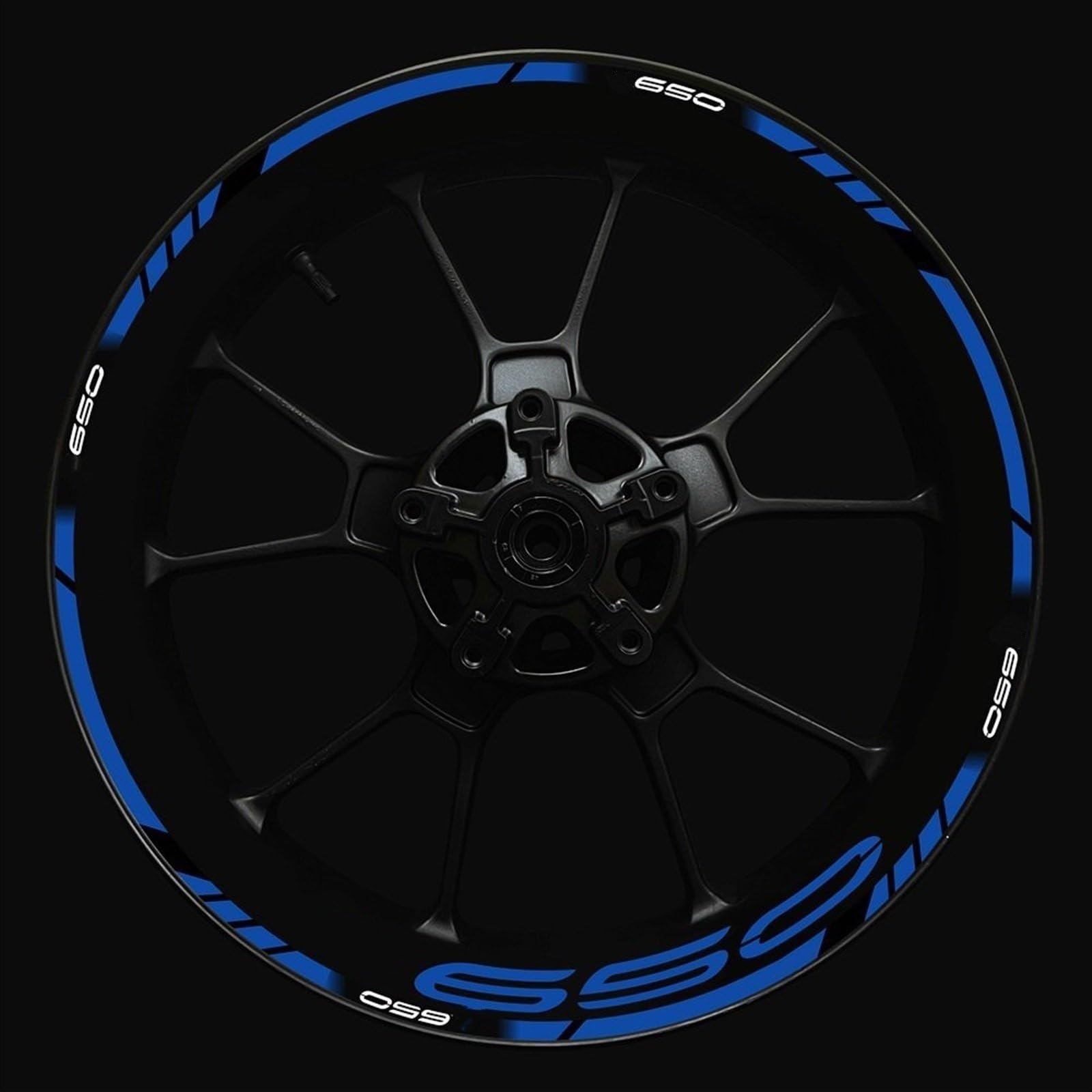 Front and Rear Wheel Hub Decal Set Improved Decoration for Kawasaki for Z650 Motorcycle Rim Stickers(Color4)