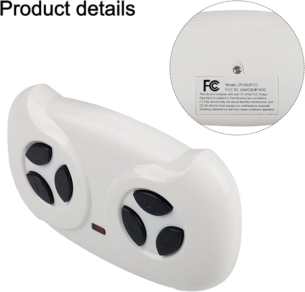 JR1625RX 12V Ricevitore Auto Elettrica Bambini con Telecomando 2.4GHz Funzione Avvio lento Alloggiamento ABS - Compatibile con i giocattoli comuni e remoti (Controllo remoto) - 3