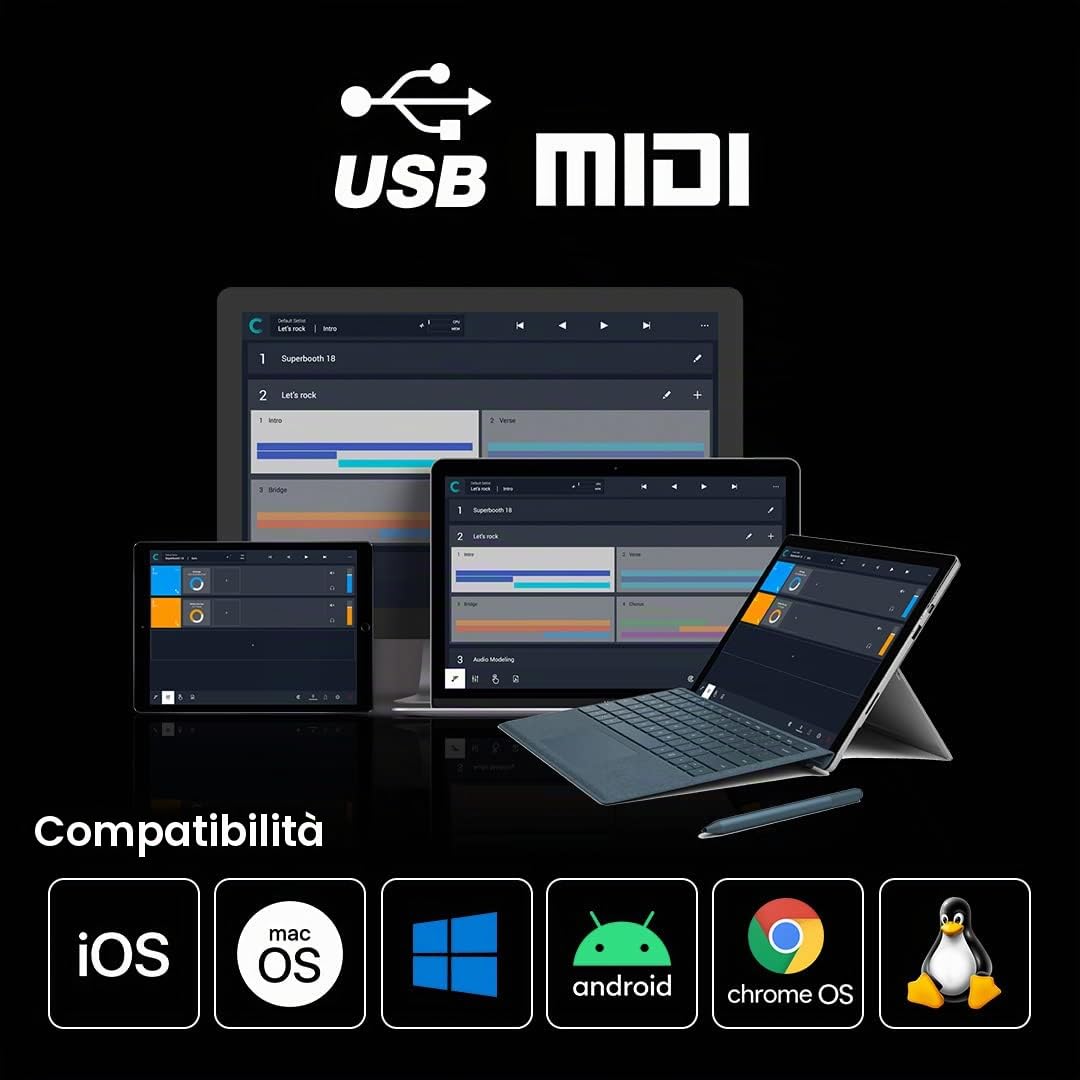 CME U6MIDI Pro – Interfaccia con Router, Mapper e Filtro, USB Plug-and-Play per Computer, Modalità Standalone 3 In / 3 Out con Merge, Split e Thru
