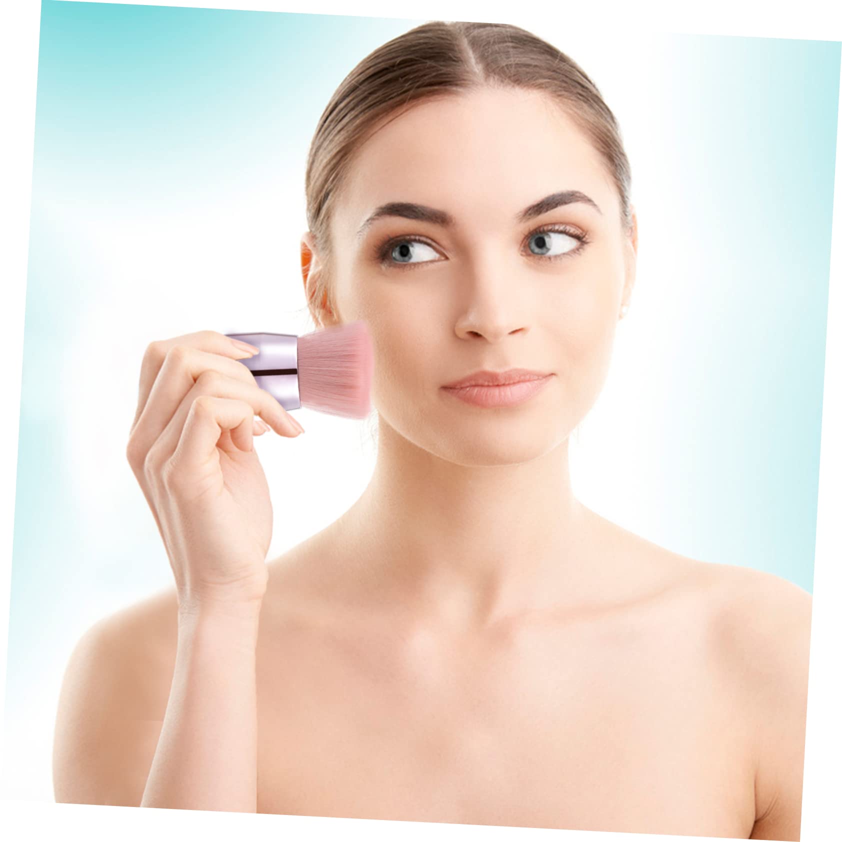 LIFKOME Fluffy Loose Powder Brush Multi Purpose Makeup Brush for Blush Contour and Setting Handle Gentle Touch for Comfortable Application