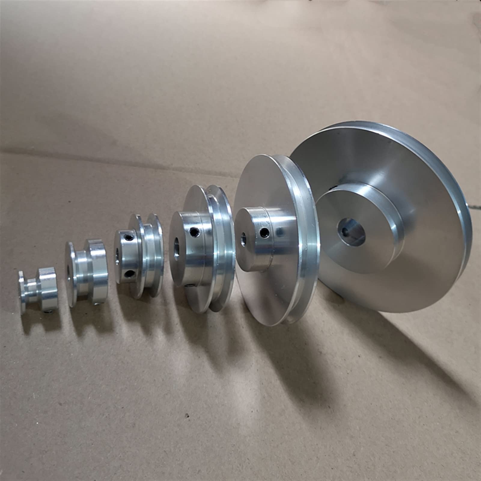 Polea de distribución Aleación de Aluminio Polea de Ranura única Eje Motor Polea Modelo Rueda de transmisión, antioxidante y anticorrosión