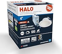 Vista 2 de HALO LCR - Lámpara LED sin lata retrocedida de 4 pulgadas, 14 W, 6 CCT seleccionables, regulable, 1300 lúmenes, blanco mate