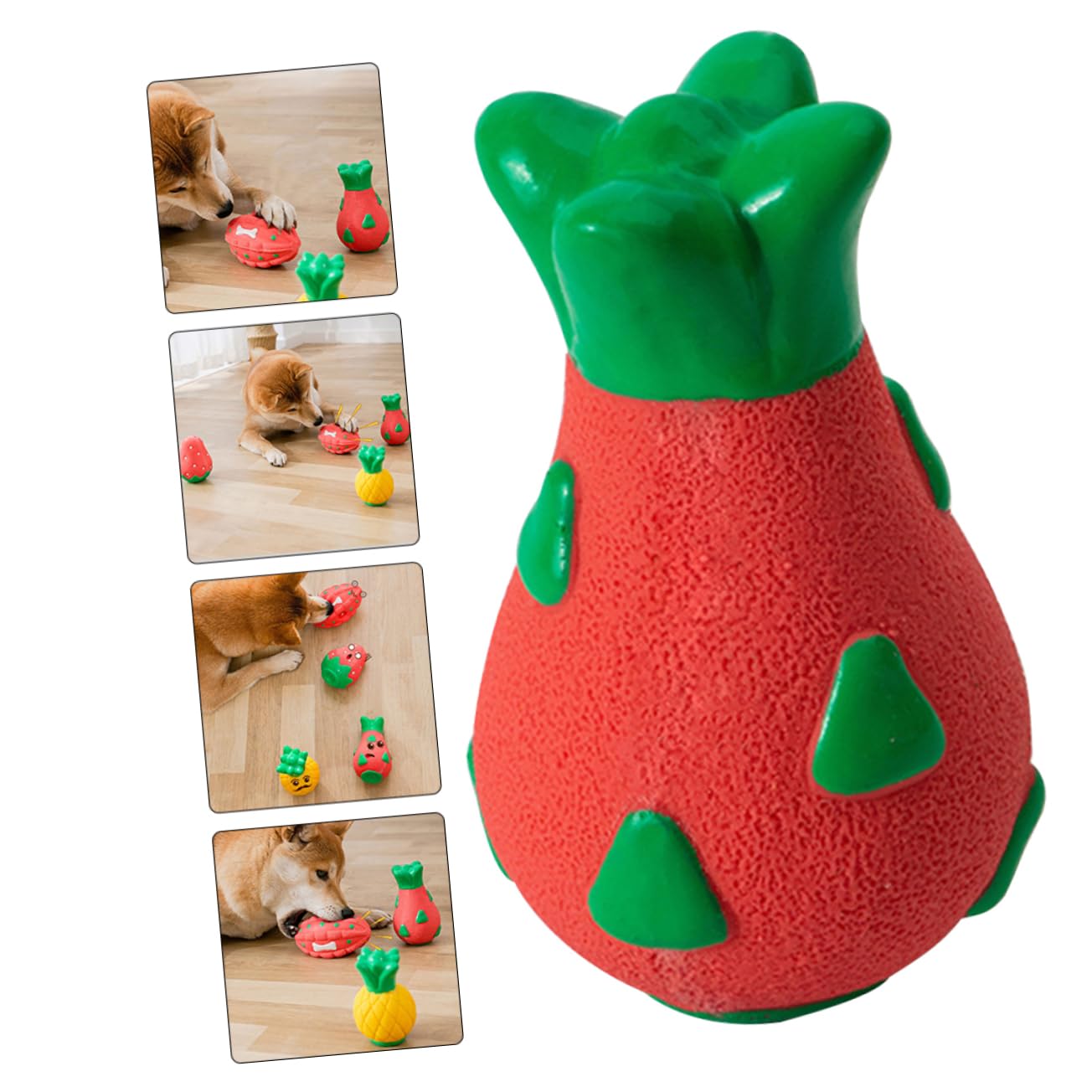 Sosoport 4stücke Lustiges Fruchtförmiges Kauspielzeug Für Hunde Widerstandsfähiges Quietschendes Spielzeug Für Welpen Für Zahnpflege Und Spiel Für Kleine Und Mittlere Hunde Geeignet