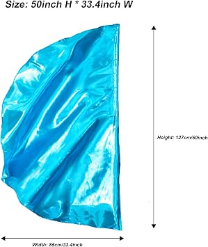 Worship Flag with Scalable Rod, 50 Soft Semicircle Polyester Flag for Dance Practice Performance, Praise Dance Flags, Church Flags, Flex Banner, Banderas de Danza (Blue)