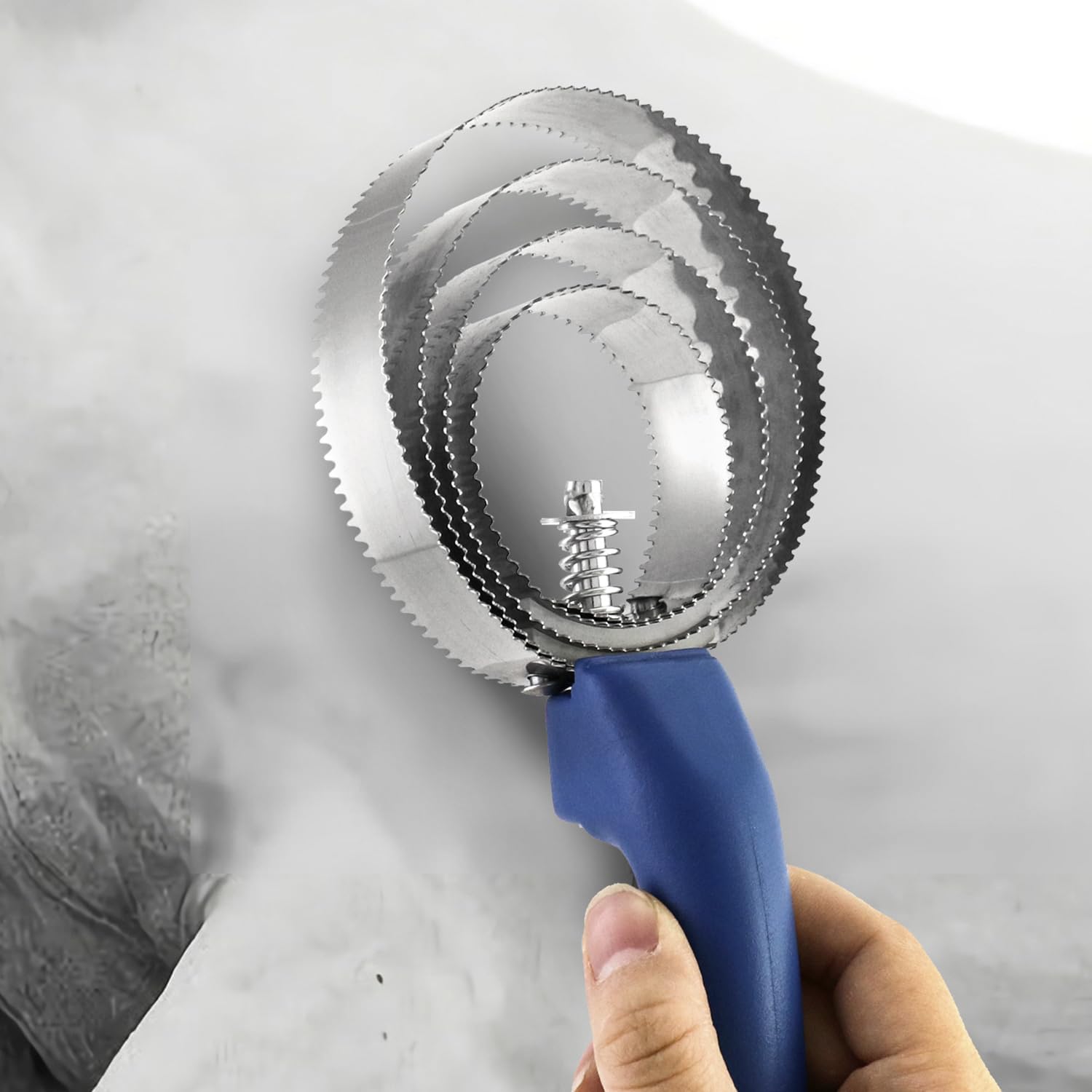 QWORK 2 Pezzi Striglia a Spirale Spazzola per Cavalli Impugnatura Soft Touch