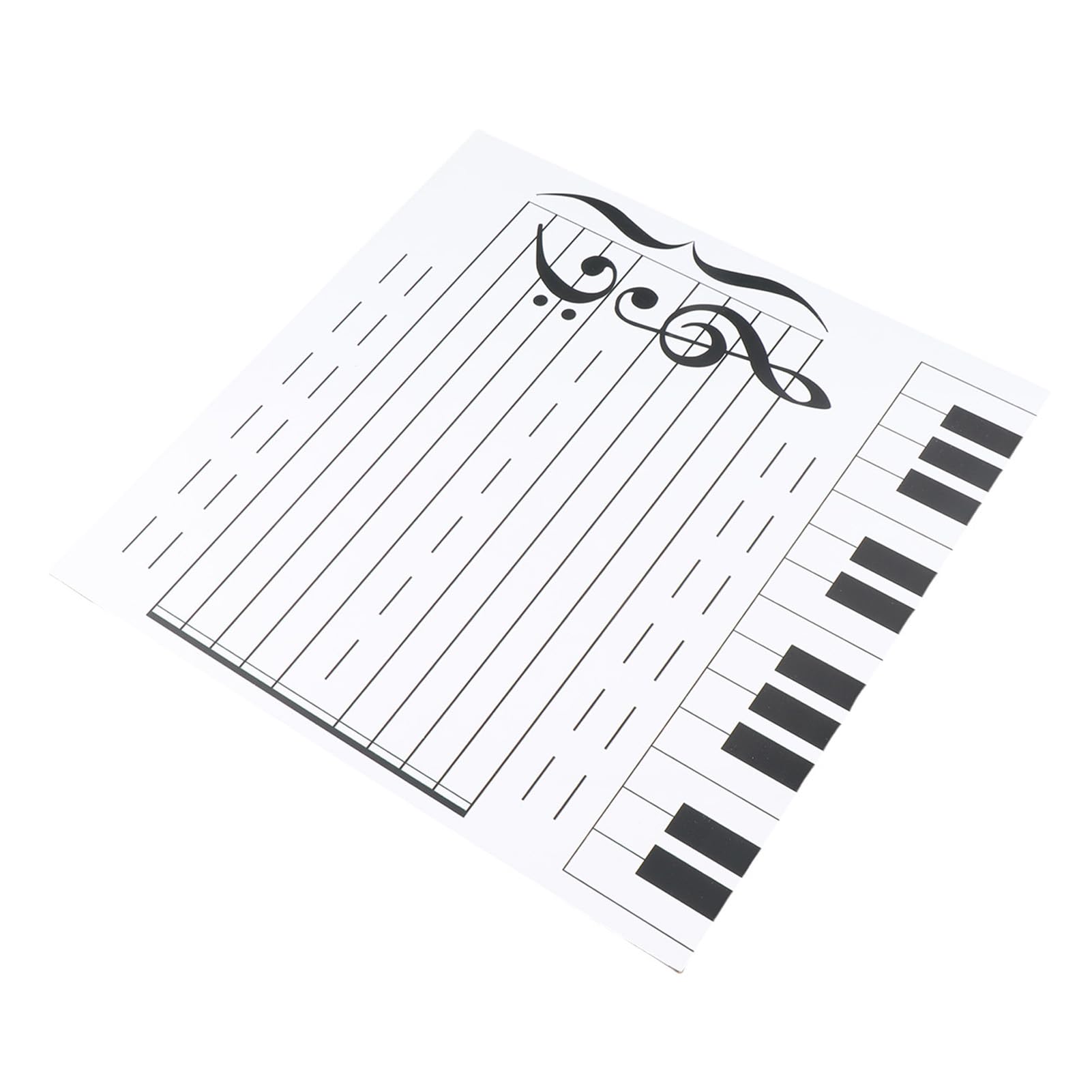 Alomejor Tableau magnétique effaçable à sec pour l'enseignement des touches de piano, prend en charge la lecture de notes et la musique pour les étudiants