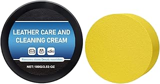 レザーコンディショナー,100g クリーニングペースト | 皮革用カークリーナー,シート 家庭家具 ソファ 修理 修復 ケア ポリッシュ 用