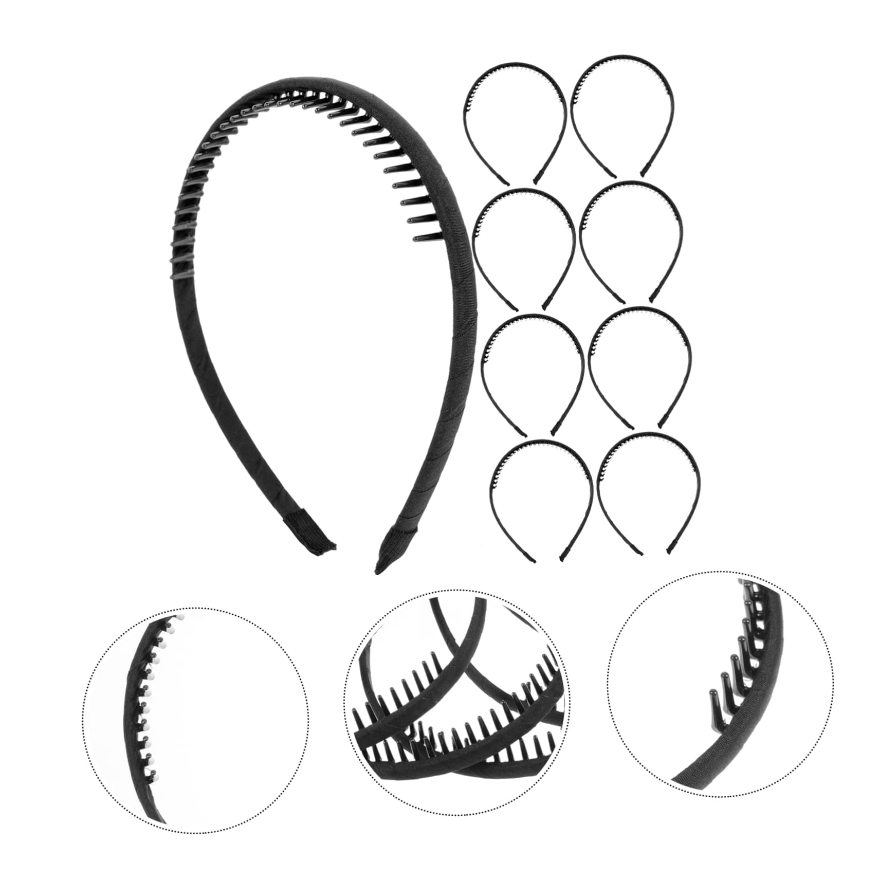 MAGICLULU 2 Set Di Fasce Per Uniche in Tessuto Con Pettine A Denti Non Per Ragazze Cerchietti Per Per Signora 18 Pezzi * 2
