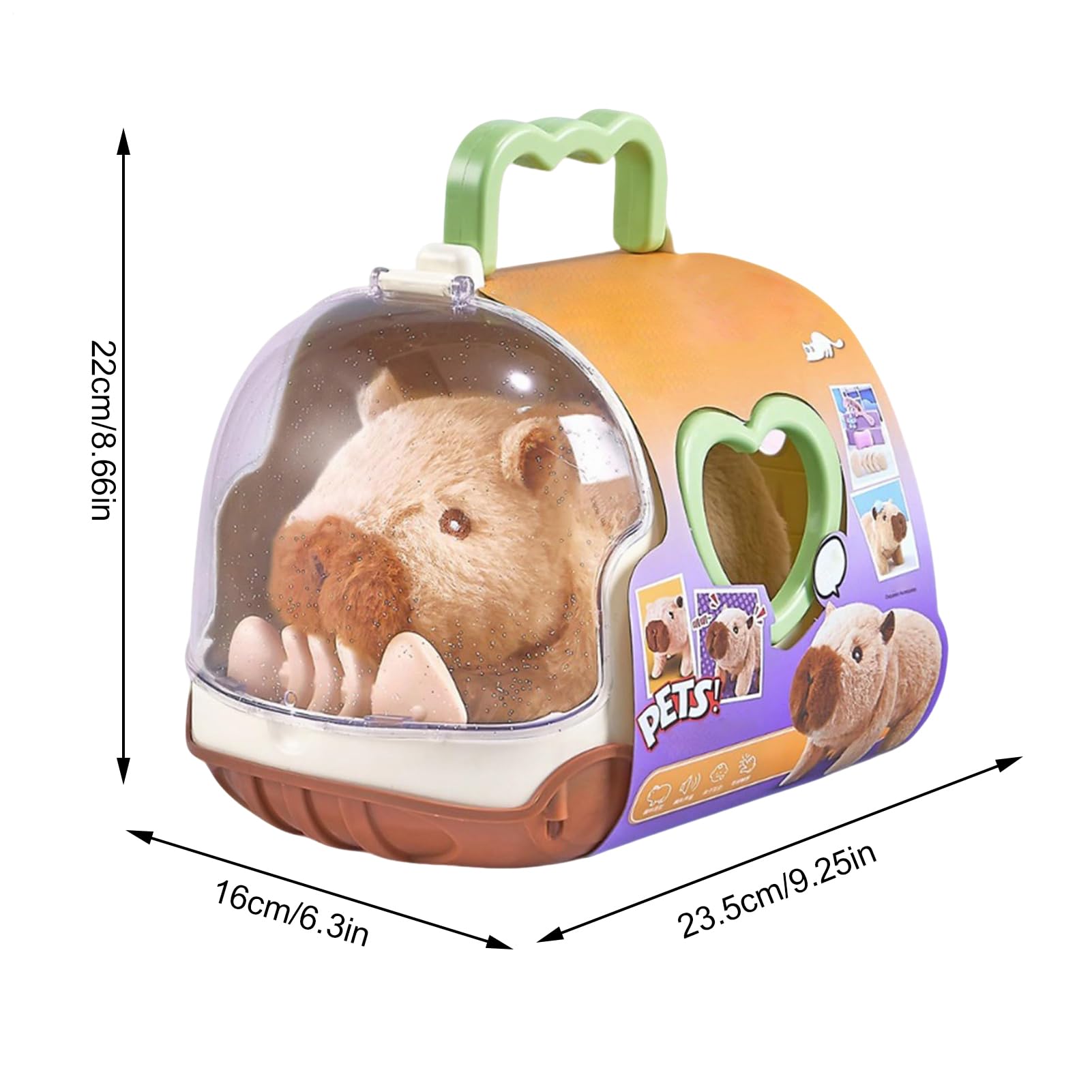 interactivo para mascotas - Muñeca que camina con sonido y luz, peluche eléctrico capibara, juego y adictivo para niños, jóvenes adultos, niñas, sala de juegos