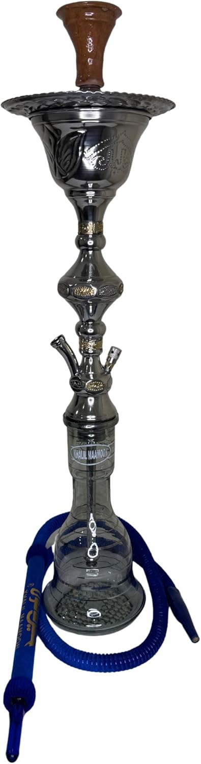 Khalil Maamoon Egyptian Hookah shisha set handcrafted, ice all night 1 level
