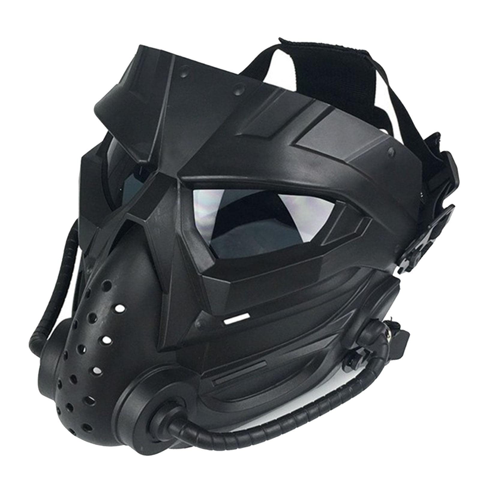 MYADDICTION Tactical Mask Guard Helmet Full Face Eye Protective for Hunting Black Clear Sporting Goods | Fishing | Clothing, Shoes & Accessories | Hats & Headwear-image-33