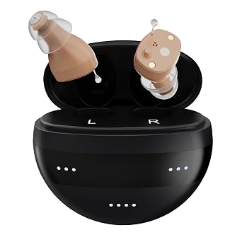 Hearing Aids for Seniors,Hearing Amplifiers Noise Cancelling,Invisible,Rechargeable,Lightweight,All Day Comfort,for Daily,Outdoor.