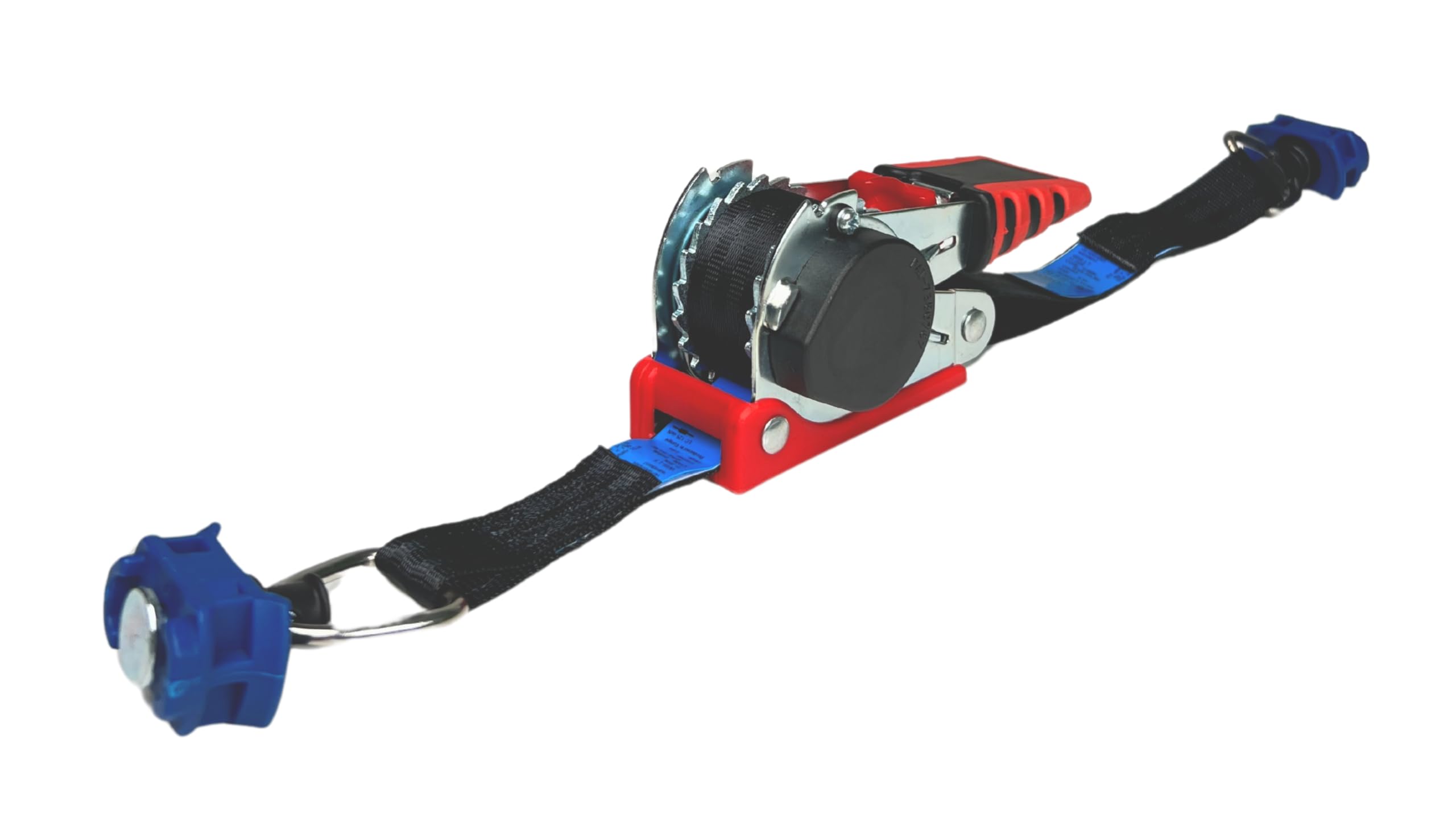 4 x Automatik Spanngurt mit Aufrollmechanismus Automatischer Zurrgurt mit Fittingen für Airlineschiene schwarz 2 Meter x 25mm 125 daN selbstaufrollend
