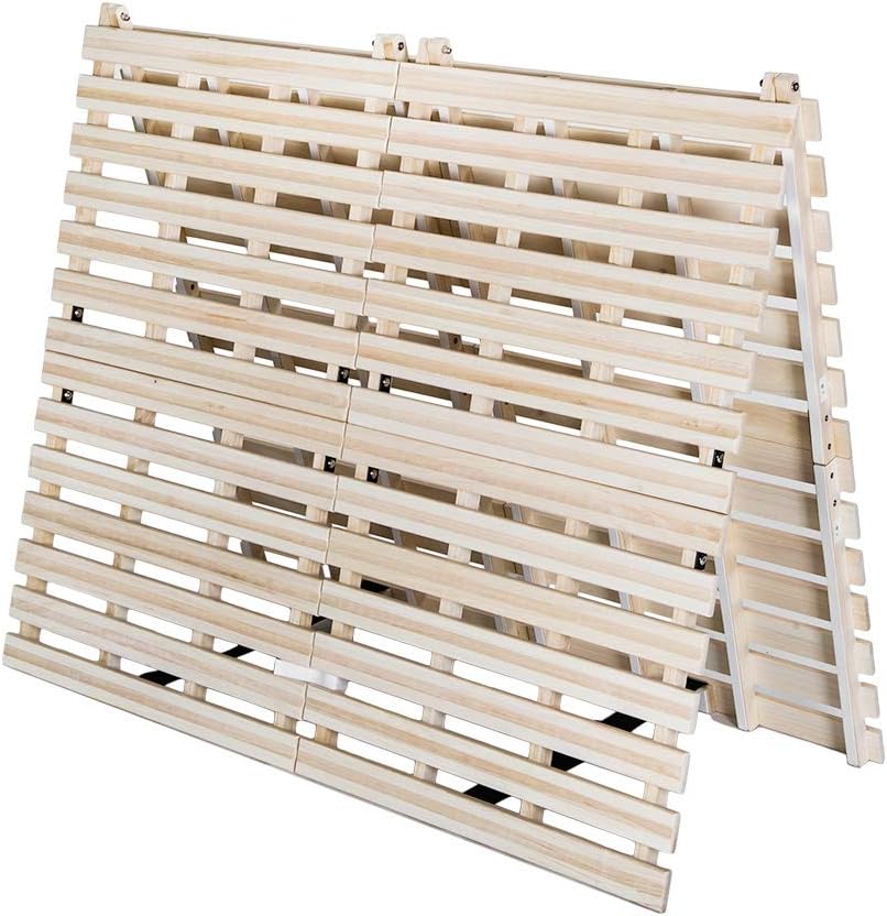 Donext すのこベッド 折りたたみ 天然桐 二つ折り ベッドフレーム 折り畳み 木製 ダブル 軽量 通気性 除湿 一人暮らし 2