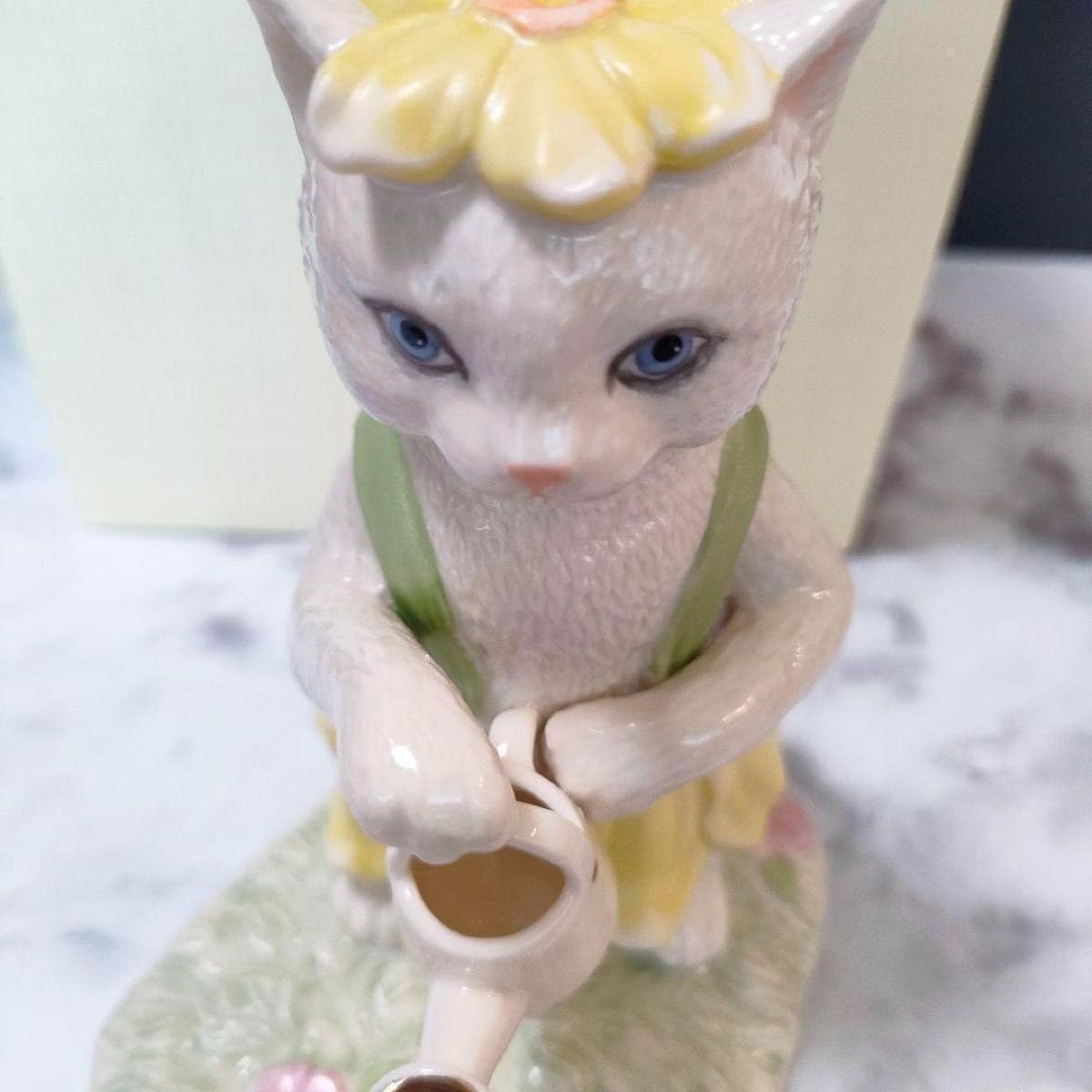 大きなサイズ レノックス ジュエリー 猫 陶器 置物 キャット 24K