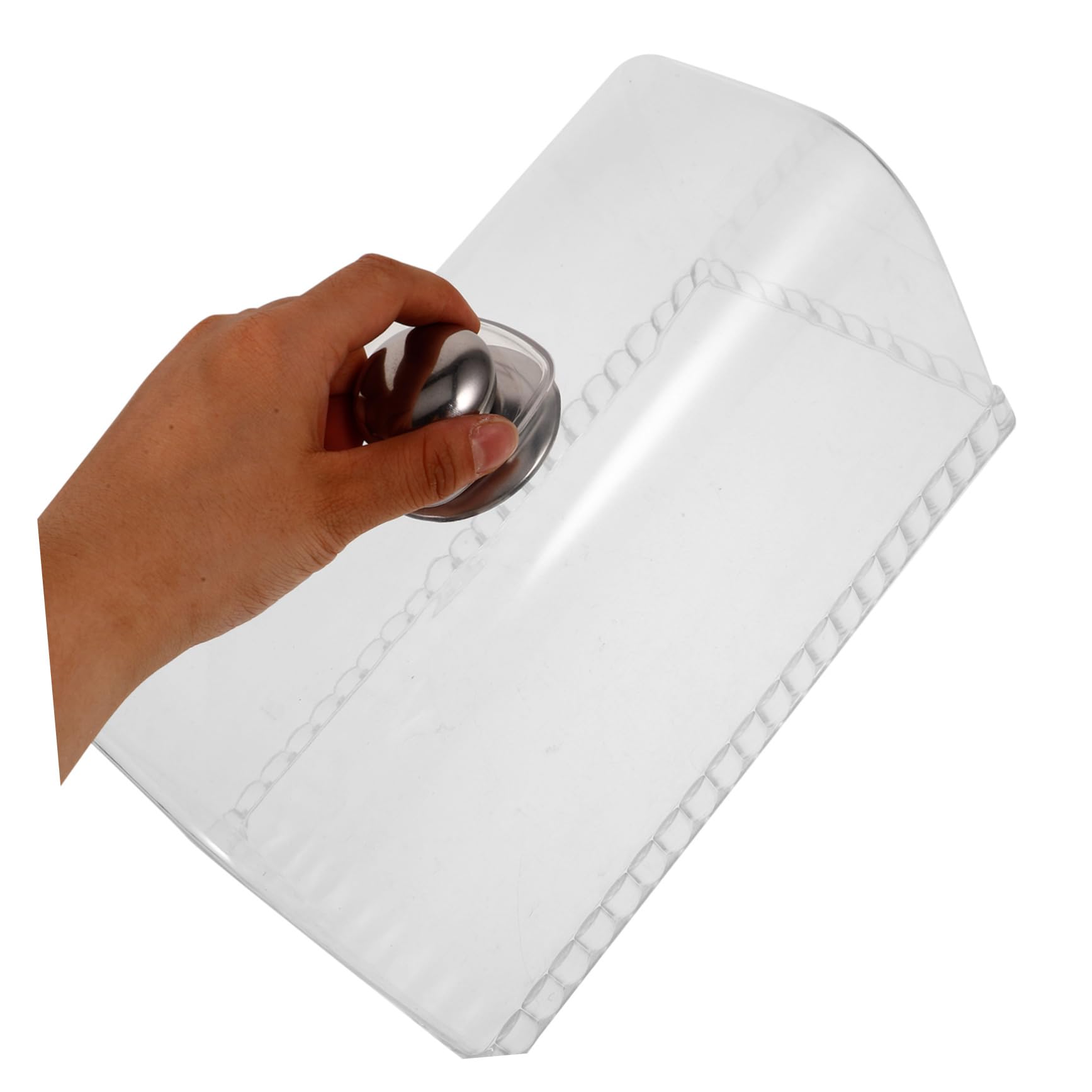 COLLBATH 2 Piezas Tapa De Bandeja Transparente Cubierta De Cúpula Redonda Cobertura De Alimentos Cubierta De Cúpula De Postre Cúpula De Plato De Pastel Solamente Coffee Acrílico