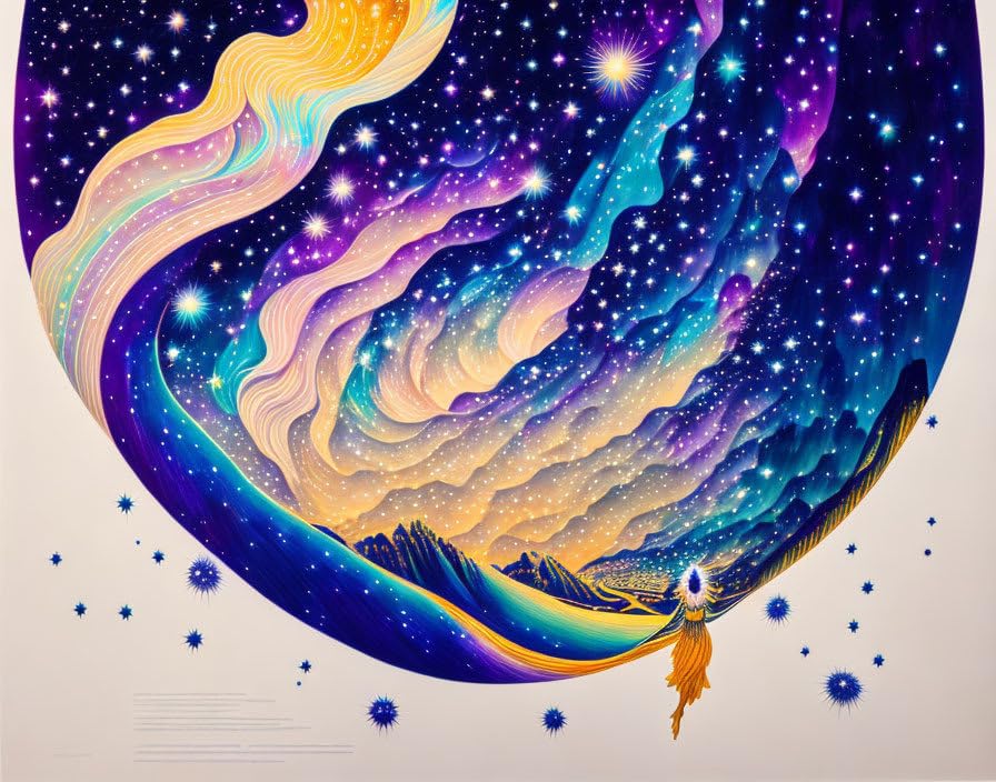 Toile La Reine de la Voie lactée 58x90 cm pour libérer l'imagination et la poésie de vos murs