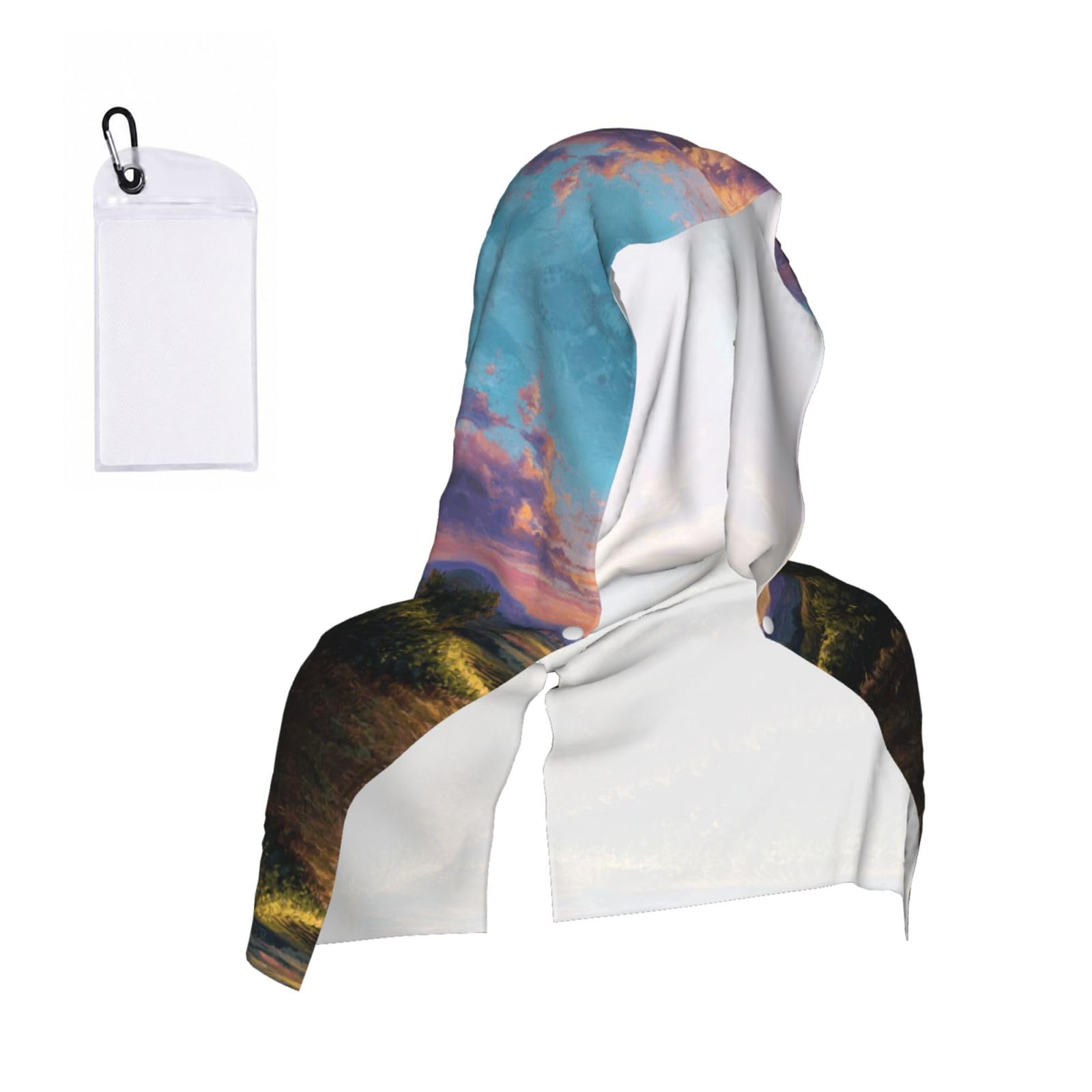 MLTRFGJ Vineyard Sunset Print Cool Hooded Towels And Keep Them Cool For Several Hours.