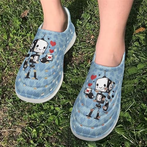Kids Water Shoes for Boys Girls Cartoon Animal Garden Sandals, Slip-on Breathable Quick Dry Soft Flexible4