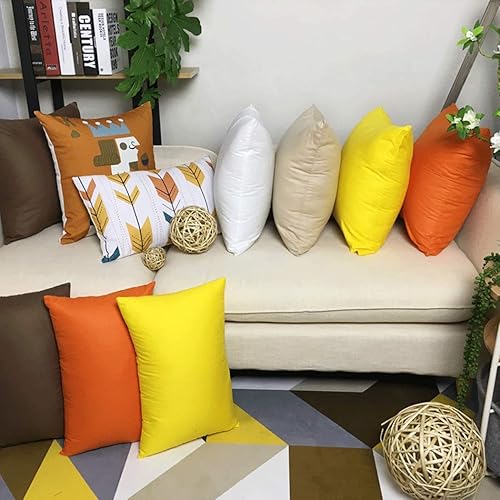 Miniatura 6 de Paquete de 8 fundas de almohada decorativas 100% de algodón, cómodas y sólidas, para Navidad, Halloween, sofá (paquete de 4, color blanco y 4