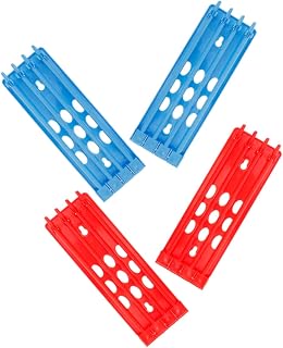 BEBEMOKO 4piezas Soporte De Anillo para De Carreras Organizador De Anillas De Patas De Aves De Corral Estante para Guardar Anillas De Color Azul y Rojo