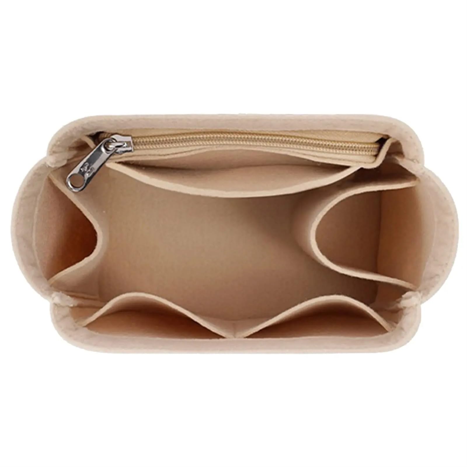 Inserto Organizador de Bolsa de Fieltro, Bolsa organizadora, Inserto for Mochila, Bolsa Interior Grande en Bolsa(Beige,M(22-17-21cm))