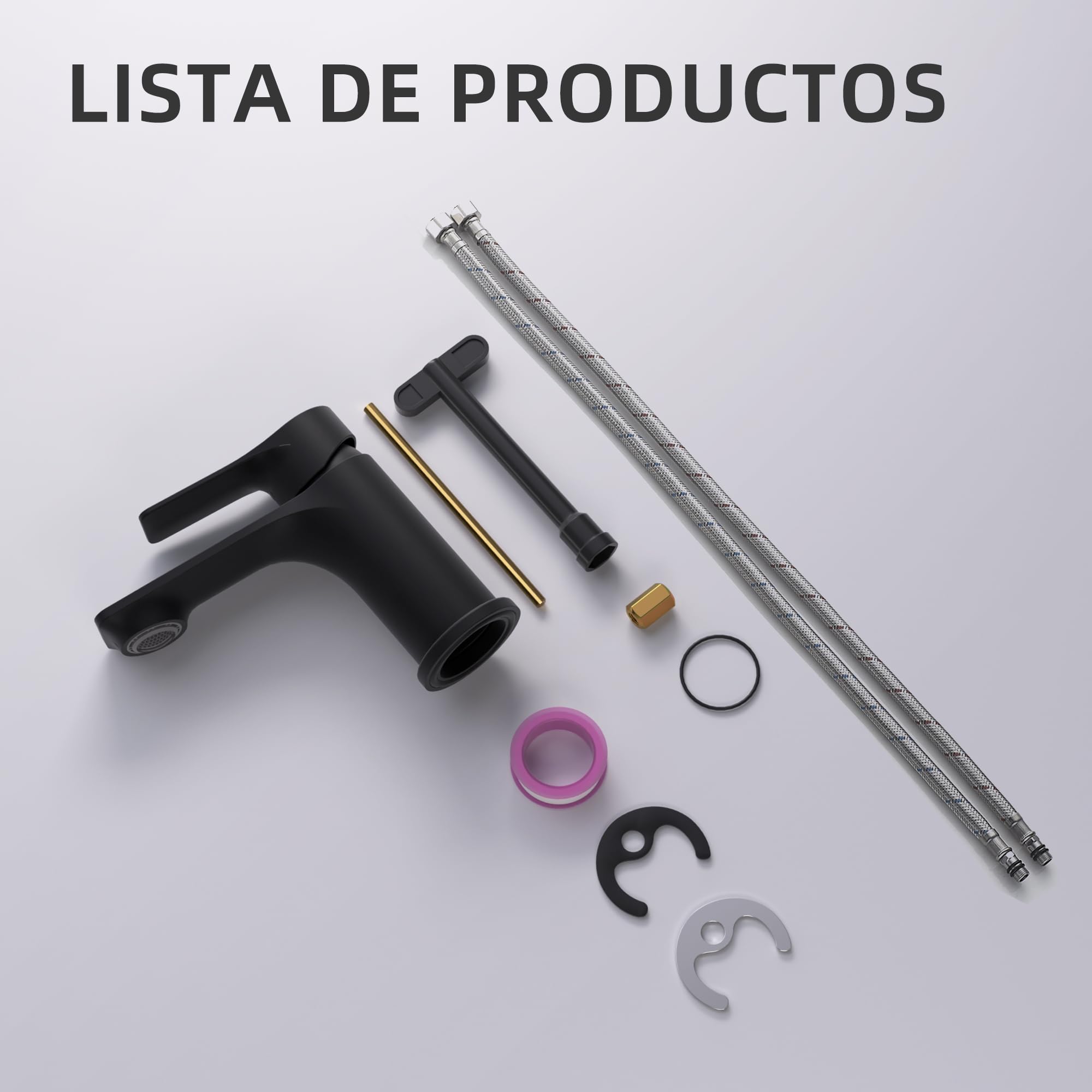 BELZ Grifo Lavabo Baño Monomando Bronce Negro | Ahorro de agua, silencioso y fácil instalación. Cartucho cerámico antifugas, conexión G3/8.