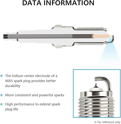 Miniatura 4 de MAS Juego de 6 bujías iridio 6509 compatibles con Cadillac CTS SRX Chevy Impala Colorado GMC Acadia Saturn Outlook 3.0L 3.6L V6 repuesto para 41-109