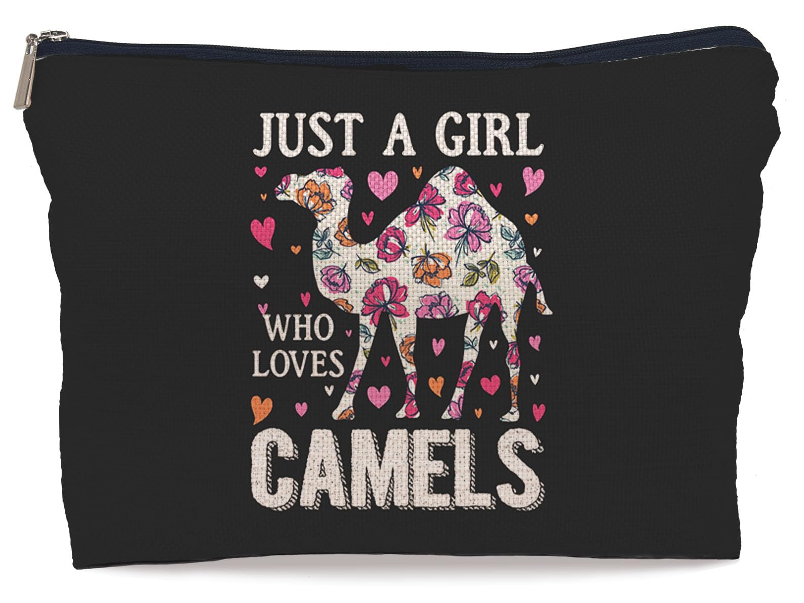 LacosuCamel Makeup Bag Cosmetic Bags for Women, Camel Gifts for Girls, Gifts for Camel Lovers, Just a Girl Who Loves Camels Small Makeup Cosmetic Bag for Purse