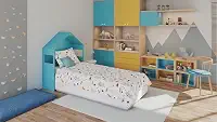 Jogo de Cama 100% Algodão Solteiro Estampado Patrulha Canina Menino 1,40 m x 2,10 m Com 3 peças