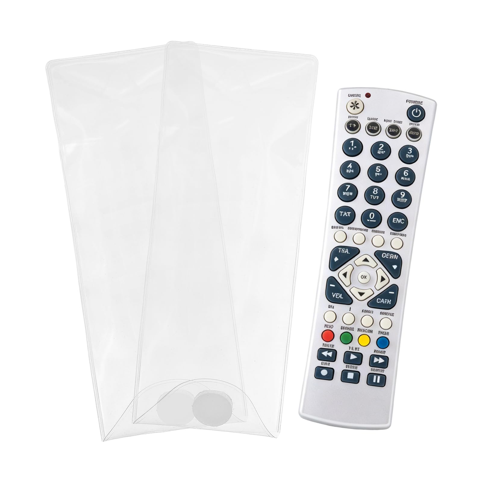 sourcing map 2Pcs Remote Control Cover Protector (18cm x 7cm) Transparent Waterproof Protective Sleeve Wrap Bag Universal TV Controller Protective Case for Air Conditioning Television
