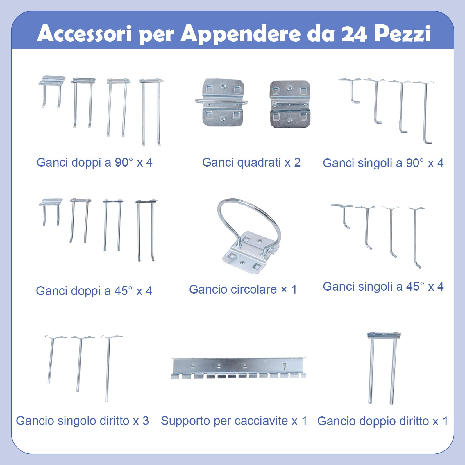 COSTWAY Banco da Lavoro con Piano da 120 x 60 cm, Banco da Lavoro Officina con Pannello Forato e 24 Ganci Porta Attrezzi, Tavolo da Lavoro per Garage con 2 Cassetti e 2 Mensole (Nero)
