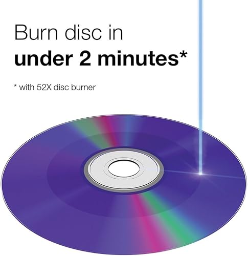 Miniatura 4 de Verbatim CD-R 700MB 52X Silver Inkjet Imprimible - 50 unidades de husillo 50 discos 95005