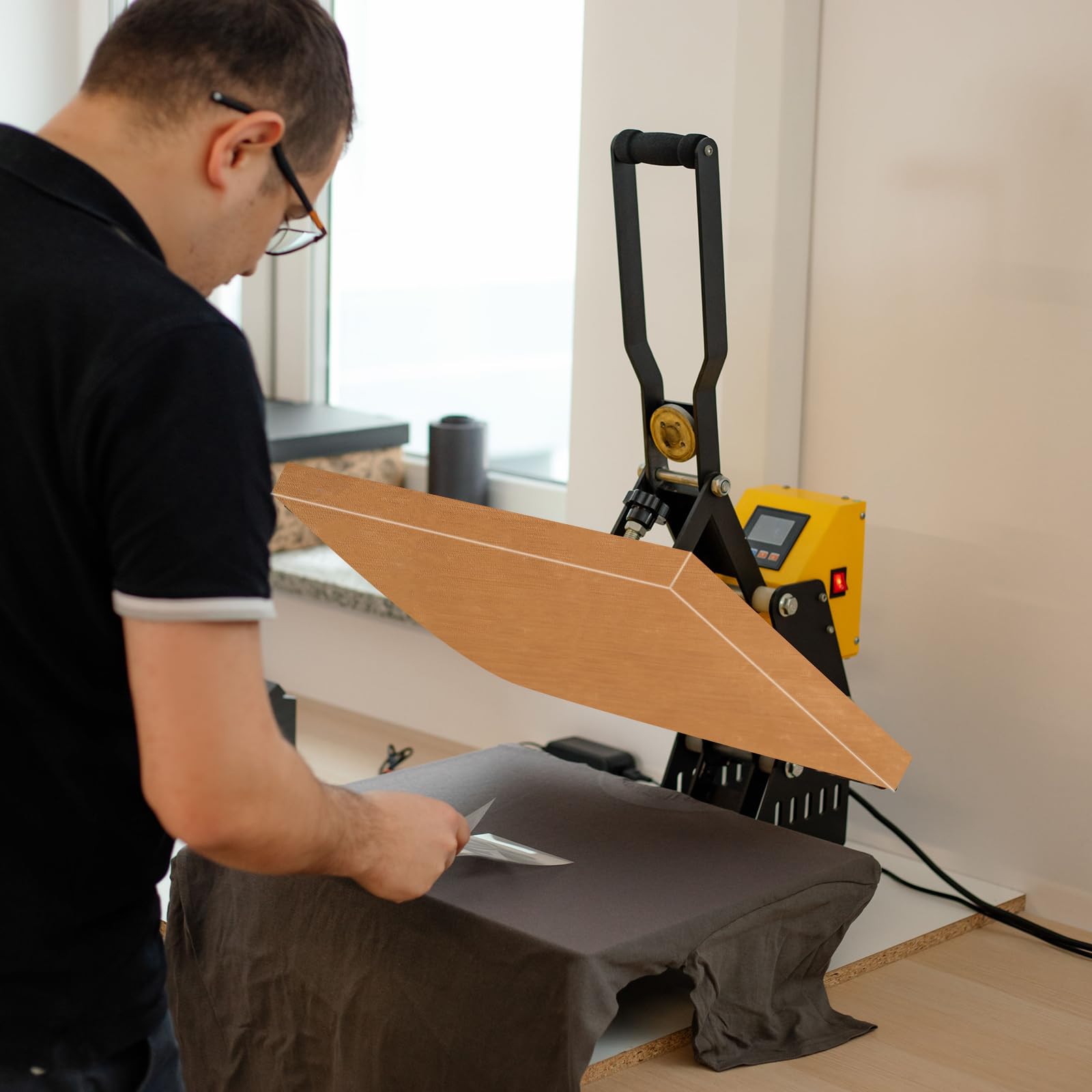 2 Housses PTFE Pour Plateau De Presse à Chaud – 38 X 38 Cm (15″) – Antiadhésives, Résistantes à La Chaleur, Réutilisables